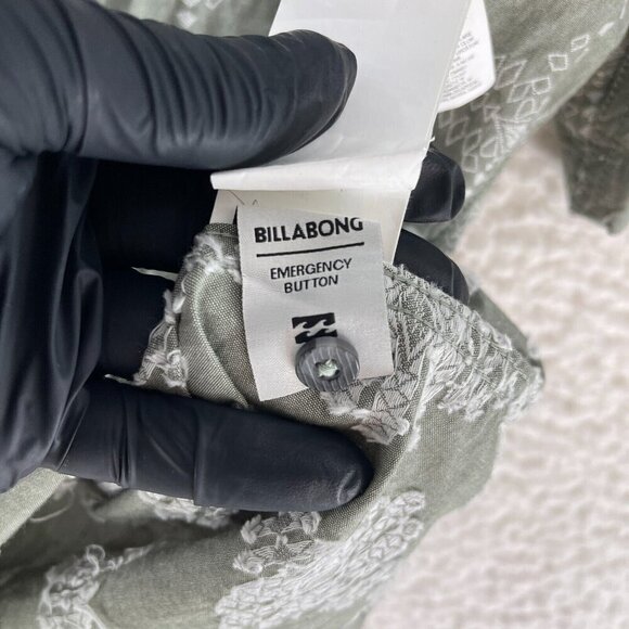 Billabong Sundays Jacquard Button-Up Casual Shirt in Sage Mens Size Large - Picture 15 of 16